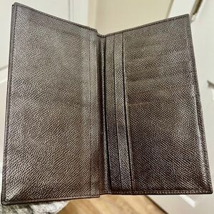 BVLGARI Brown Leather Unisex Wallet